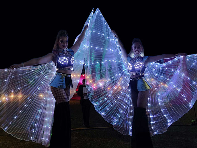 Échassier lumineux ailes d'Isis LED