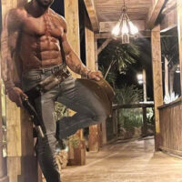 Striptease show cowboy